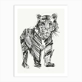 B&W Bengal Tiger Art Print