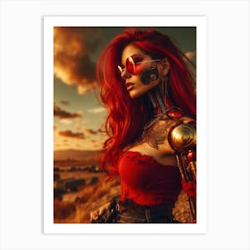 Red Haired Woman Art Print