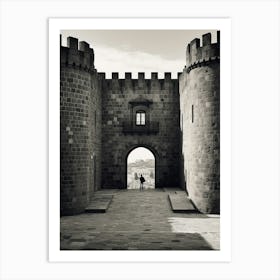 Avila, Spain, Black And White Analogue Photography 2 Art Print