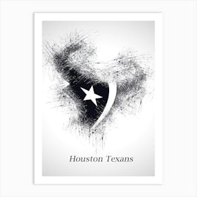 Houston Texans Sketch Drawing Art Print