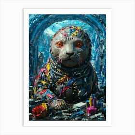 Seal In A Tunnel Art Print