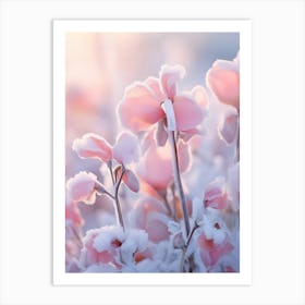 Frosty Botanical Sweet Pea 1 Art Print