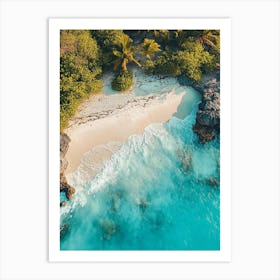 Aerial View Of A Tropical Beach 20 Art Print