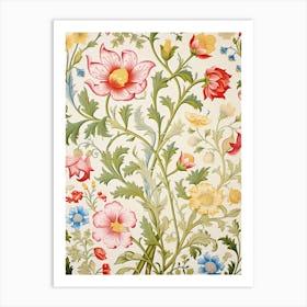 Floral Wallpaper 350 Art Print