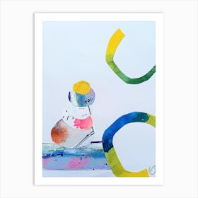 Abstract Colourful Shape Collage Art Print