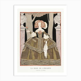 La Rose De L Infante Costume, De Worth From Gazette Du Bon Ton George Barbier Art Print