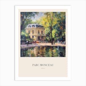 Parc Monceau Paris France 4 Vintage Cezanne Inspired Poster Art Print