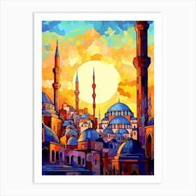 Hagia Sophia Ayasofya Pixel Art 13 Art Print