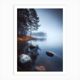 Foggy Lake 6 Art Print