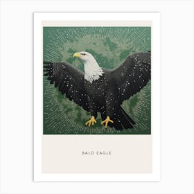 Ohara Koson Inspired Bird Painting Bald Eagle 2 Poster Art Print