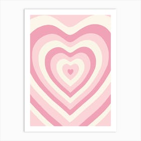 Pink Heart Wallpaper Art Print