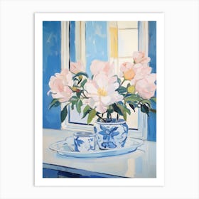 A Vase With Camellia, Flower Bouquet 4 Art Print