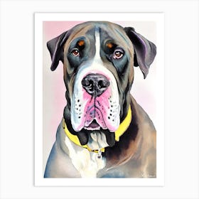 Neapolitan Mastiff Watercolour Dog Art Print