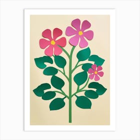 Cut Out Style Flower Art Hydrangea Art Print