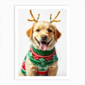 Christmas Dog Art Print