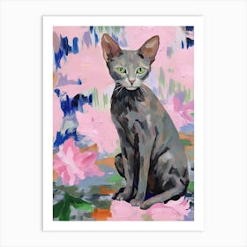 A Sphynx Cat Painting, Impressionist Painting 2 Art Print