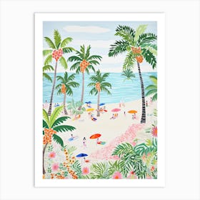 Seminyak Beach, Bali, Indonesia, Matisse And Rousseau Style 2 Art Print