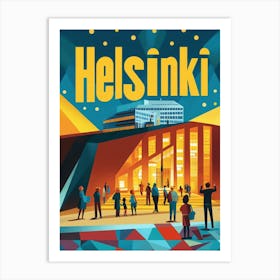 Aihrgdesign A 1970s Inspired Travel Poster For Helsinki 2 Art Print