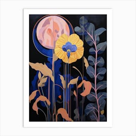 Iris 1 Hilma Af Klint Inspired Flower Illustration Art Print