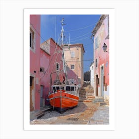 Fishing Boat In Croatia Art Print