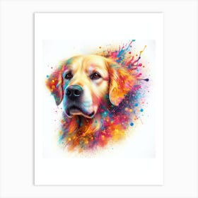 Golden Retriever Watercolour Art Print