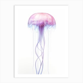 Turritopsis Dohrnii Importal Jellyfish Watercolour 7 Art Print