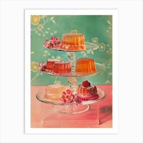 Jelly Dessert Platter Retro Collage 6 Art Print