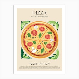 Pizza Print Kitchen Art Kitchen Poster Food Art Mid Century Modern Italy Art Print