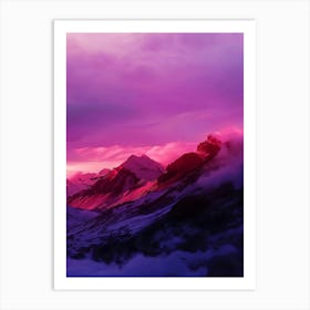 Sunset In The Mountains 77 Art Print