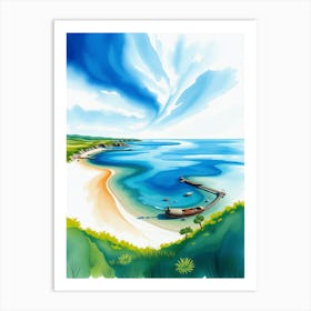 Watercolor Seascape 2 Art Print