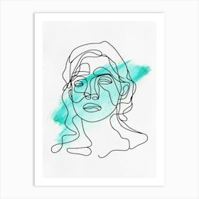 Woman Portrait Drawing Art Print