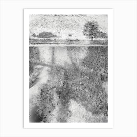 Textured Misty Landscape Art Print