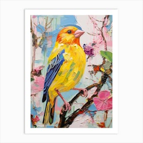 Colourful Bird Painting American Goldfinch 3 Art Print