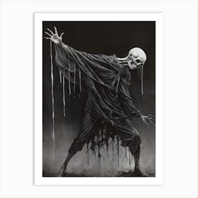 Dance With Death Skeleton Painting (40) Art Print