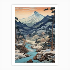 Shirakawa Go In Gifu, Ukiyo E Drawing 2 Art Print