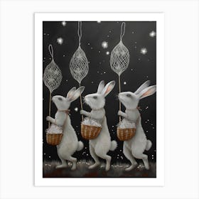 Starcatching Hares Art Print