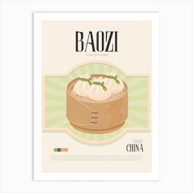 Retro Baozi Art Poster Art Print