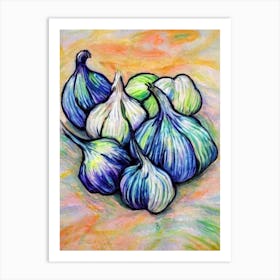 Garlic 2 Fauvist vegetable Art Print