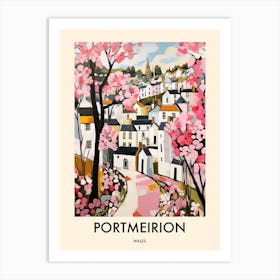 Portmeirion (Wales) Painting 1 Travel Poster Art Print