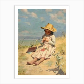 Little Girl In The Sand Art Print