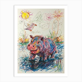 Hippo 2 Art Print