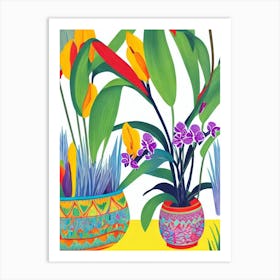 Orchid Eclectic Boho Art Print