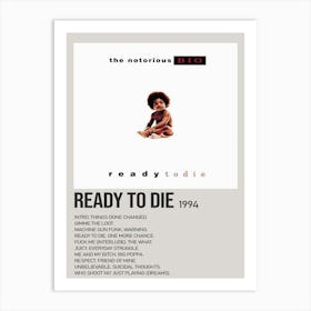 Ready To Die 1994 Poster Art Print