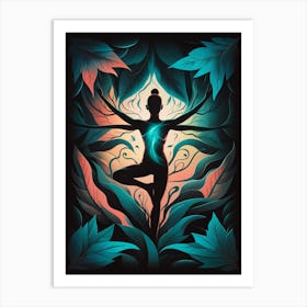 Yoga In The Forest Art Print