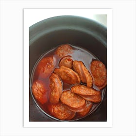 Sausages In Sauce 1 Art Print