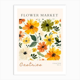 Flower Market Castiries Art Print