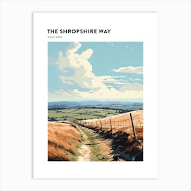 The Shropshire Way England 2 Hiking Trail Landscape Poster Art Print