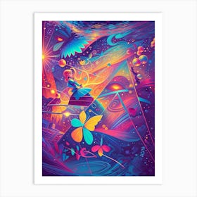 Psychedelic Abstract Art Art Print