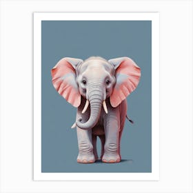 Cute Baby Elephant Nursery Ilustration (25) Art Print