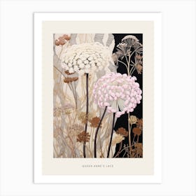 Flower Illustration Queen Annes Lace 3 Poster Art Print